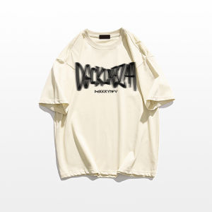 เสื้อยืดแขนสั้นทรงหลวมสไตล์อเมริกันสำหรับผู้ชาย ทรงหลวม แขนสั้น ทรงหลวม ทรงหลวม เสื้อยืดผู้ชาย แฟชั่นฤดูร้อน 2025