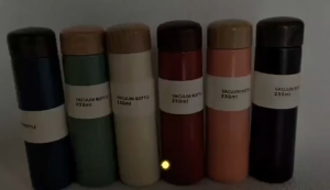 WNG -THERMOS MINI POCKET DOUBLE INSULATAED TAHAN PANAS DAN DINGIN TUMBLER BAMBOO JAPAN STYLE