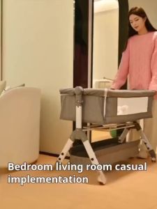 DULEPIG Baby cot and stroller Mobile and convenient crib foldable multifunctional baby crib