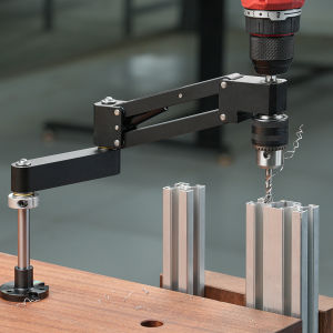 FNICEL | Adjustable Articulating Cantilever Tapping Arm Stand for Hand Electric DrillsTapping Guide Tool for Aluminum Profile DIY