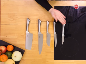 Bộ dao nhà bếp iMat bằng Inox 430 lưỡi thép Cacbon chống mài mòn - Hàng chính hãng