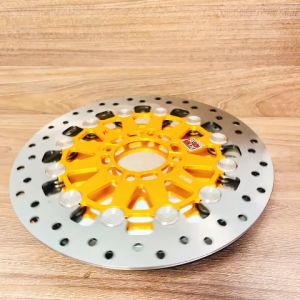 Đĩa King Drag V2 Khoen Inox 304 267mm màu vàng lắp được cho tất cả các dòng xe thông dụng