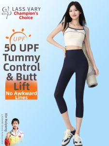 Lass Vary | Summer Lightweight High Waist T-Line Free 3/4 Length Yoga Pants