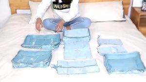 7PCS Set Travel Storage Bag Underwear Shoes Wardrobe Suitcase Tidy Organizer Bag Toiletries Clothes Packing Cube Pouch