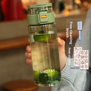 Aesthetic Plastic Heat-resistant Portable Anti-drop Water Bottle