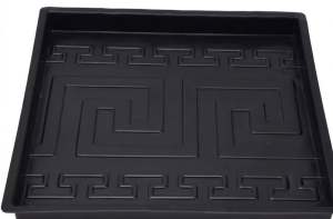 Meander design DIY black re usable mold pathway maker hard plastic size 30x30x2.5cm