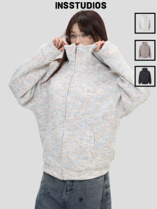 Chinese Trendy Couple American High Collar Sweater Loose