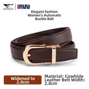 SEPTWOLVES | Automatic Buckle Leather Belt
