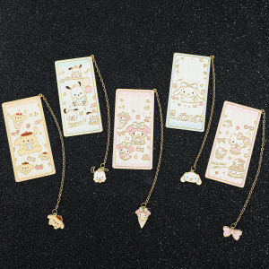 Kawaii Hello Kitty Bookmark My Melody Metal Bookmark Anime Girl Book Accessories Cartoon Fan Collection Sanrio Series
