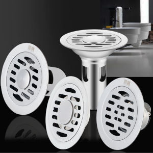 【KA Hues】1Pcs Circular Floor Drain Anti-clogging Deodorizing Hair Filter Insect-Proof Stainless Steel 304 Bath Bathroom Sewer【Ready Stock】