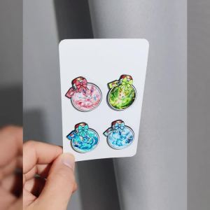 Bandai | 9pcs Monster Elf Bottle Shaped Enamel Lapel Pins Set Collectible Spirit Brooches for Denim Backpack Decor Wholesale Fan Gift