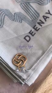 Skyshop Hijab Oceana Series By Deenay Size 115 X115cm Voal Finishing Sewing kerudung segiempat motif