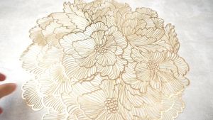 PVC Flower Placemat / tatakan piring