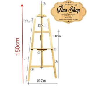 Giá Vẽ Gỗ Thông Kích thước 130cmx55cm -Tina Home Decor