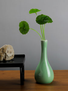 Bình Hoa Gốm Sứ Trang Trí Nhà Bếp Phong Cách Trung Hoa Bình Hoa Thủy Canh Miệng Thẳng Trang Trí Bàn Làm Việc Phòng Đọc