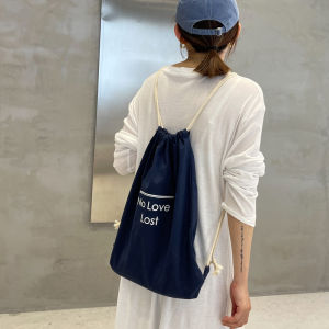 กระเป๋าเป้สะพายหลังผ้าใบความจุขนาดใหญ่สไตล์เกาหลี กระเป๋าเดินทางแบบย้อนยุคสำหรับกลางแจ้ง กระเป๋าใส่ของใช้สำหรับเยาวชน กระเป๋าเป้สะพายหลังแบบมีสายรัดด้านหน้า