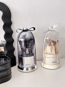 PGLP High Aesthetic Makeup Brush Storage Cylinder Dustproof Cover Cosmetic Storage Box Eyeliner Brush Bucket Rotatable