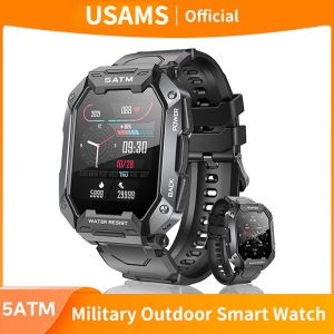 USAMS Military 2023 New Smart Watch Men IP68 5ATM Outdoor Sports Fitness Tracker 24H Health Monitor 1.71inch Smartwatch