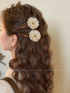 Sweet Floral Letter Hair Clips Womens New 2025 High End Autumn Winter Hair Cards Side Hair Clips Forehead Bangs Hair Clips