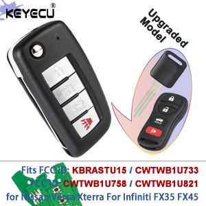 KEYECU KBRASTU15 CWTWB1U733 CWTWB1U758 CWTWB1U821 315MHz ID46 Chip Remote Key Fob for Nissan Versa Xterra For Infiniti FX35 FX45