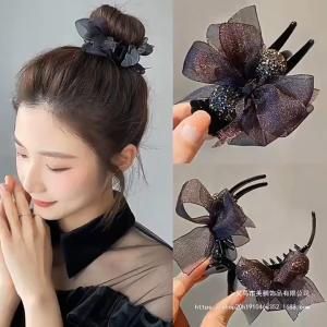 Kẹp tóc càng cua ngọc trai nhân tạo cặp tóc cho nữ đính đá kiểu dáng hàn quốc hot trend 3 răng-KT03