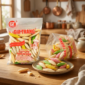 Bánh Men Đuông Giòn Tan – Bánh Ăn Vặt Ngon