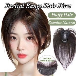 Partial Bangs Hair Piece Bangs Wig Set Fluffy Hair Concealing Thinning Hair Natural Air Bangs Hairpiece