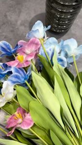 Blooming Tulip Mekar Semi Latex Artificial Flower Bunga Dekorasi