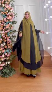 Set Dress/Set Gamis Syari Kombinasi Kode IMANA Bahan Ceruty Babydoll Premium By Ory AjeZas Collect