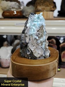 Natural Rare Blue Aragonite Crystal Ornament AR04