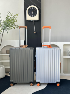 Airway Aluminum Frame Suitcase PC Material Womens Carry-On Bag 20 Inches with Brake Fashionable Travel Luggage for Men And Women