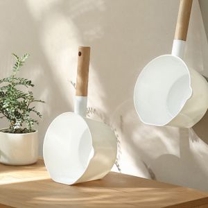 Gayung Estetik Kualitas Premium Dengan Gagang Kayu: Air Masak Dapur dan Kamar Mandi