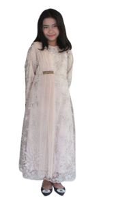 Kebaya Gamis Anak perempuan Aurora Dress Slayer Selendang umur 10 tahun