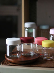 200ml Glass Jar Yoghurt Cup with Lid Heat Resistant Home Use Sealed for Pudding Jam Swallows Nest Modern Simple Style round Shape