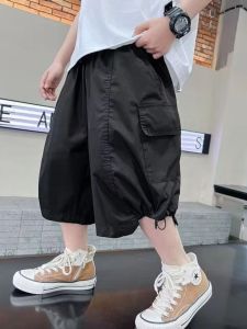 Boys Summer Shorts Childrens Outdoor Wear Seven-Foot Length Thin Cotton Casual Mid-Term Childrens Fashionable Workwear