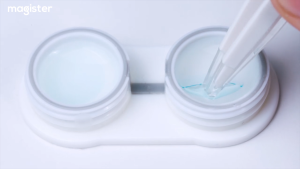 【Clear Myopia Lens 14mm】Magister Clear Contact Lenses With Power(-1.00~-10.00) 1Pair no Sense of Touch Transparent Contact Lens with Power 6Months Use