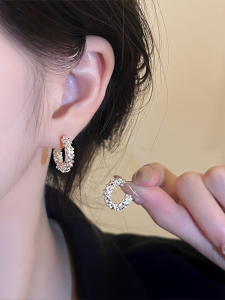 Cold Style Female Small Pieces of Silver Minority Design Earrings