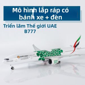 Mô Hình Máy Bay Dân Dụng Boeing B777 Với Đèn Bánh Xe Lớn