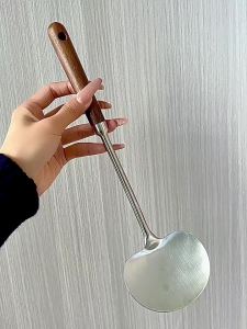 Household Walnut Handle 316 Stainless Steel Cooking Spatulas