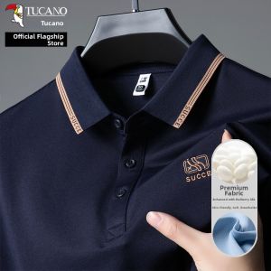 TUCANO | Men Mid-Aged Silk Short Sleeve T-Shirt Polo