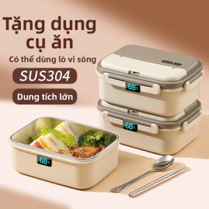 XIAOCHUSHU | Microwaveable Large Capacity Stainless Steel Insulated Lunch Box