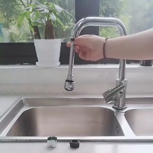Vòi nước tăng áp Inox xoay 360 độ - vòi nước tăng áp bồn rửa bát