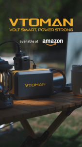 VTOMAN Jump 100 Portable Power Station 88.8Wh Solar Generator LiFePO4 Battery Power Station 200w AC Outlet Solar Powerbank With Led Flashlights