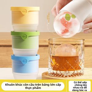 MONLEYTA | Mold Ice Ball Food Grade Silicone Whiskey Home Ice Cubes Round Ice Tray Large Ice Ball Making Tool Kitchen Utensils