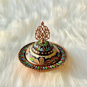 Hand-Painted Purple Copper Coffee Cup And Pot Set Original Production Large Sugar Canister Family Special Offer Set European Style for 4 People