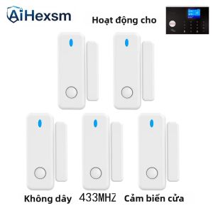 Cảm Biến Cửa Thông Minh Không Dây 433 MHz Hệ Thống Báo Động An Ninh Chuyển Đổi Tín Hiệu Cho Cửa Sổ Kết Nối Với GSM WIFI G30 G12 PG103 Máy Chủ Báo Động