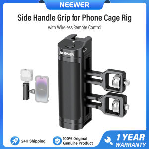 NEEWER PA005E Side Handle Grip with Wireless Remote Control Video Rig for Smartphone Cage