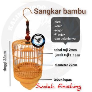 Sangkar pleci kolibri full bambu