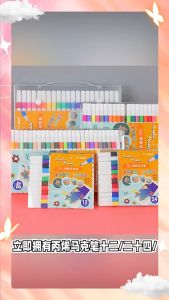 Bút Đánh Dấu acrylic 60 Màu Sắc Không Thấm Nước Chống Nhòe cao cấp bút chồng màu Dành Cho Học Sinh
