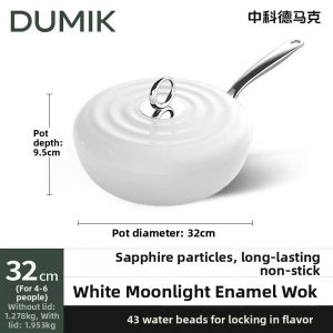 Flat Bottom Non-stick Frying Pan with Lid